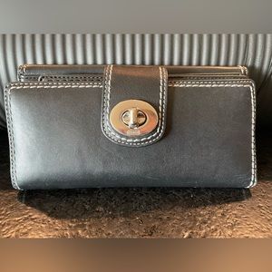 Coach black checkbook wallet.